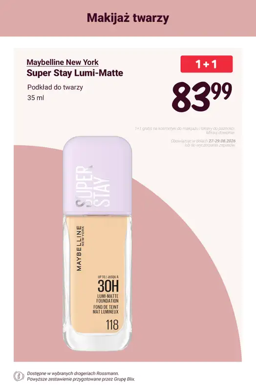 Rossmann - gazetka promocyjna 1+1 GRATIS na makijaż i lakiery do paznokci! od piątku 28.08 do soboty 29.08 - strona 9
