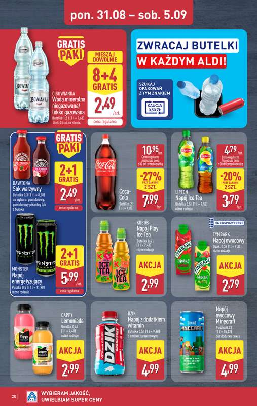 Aldi - gazetka promocyjna Pełny katalog! od poniedziałku 31.08 do soboty 05.09 - strona 20
