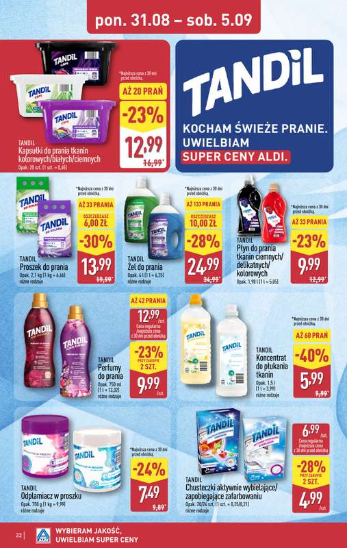 Aldi - gazetka promocyjna Pełny katalog! od poniedziałku 31.08 do soboty 05.09 - strona 22