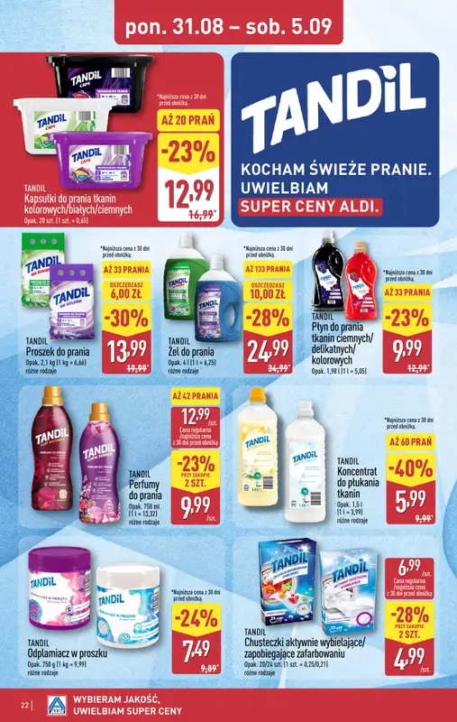 Aldi - gazetka promocyjna Pełny katalog! od poniedziałku 31.08 do soboty 05.09 - strona 22