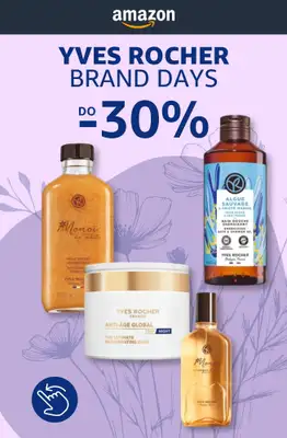 Amazon - gazetka promocyjna Do -30% na markę Yves Rocher od soboty 29.08 