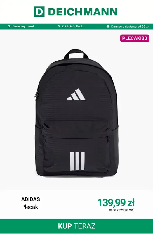 Deichmann - gazetka promocyjna -30% na nieprzecenione torby i plecaki od soboty 29.08 do wtorku 06.10 - strona 8