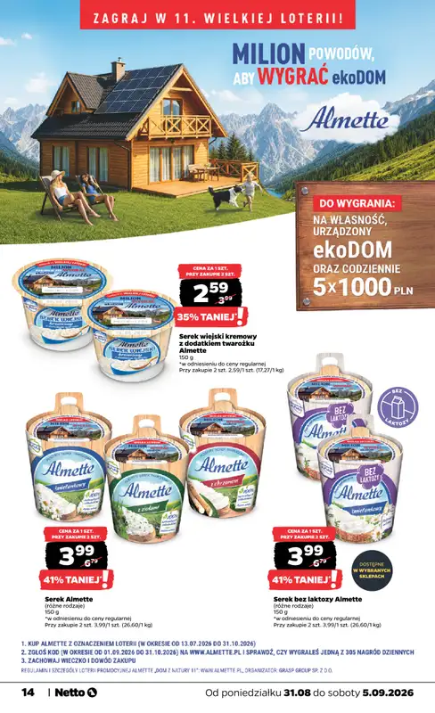 Netto - gazetka promocyjna Gazetka Spożywcza od poniedziałku 31.08 do soboty 05.09 - strona 14