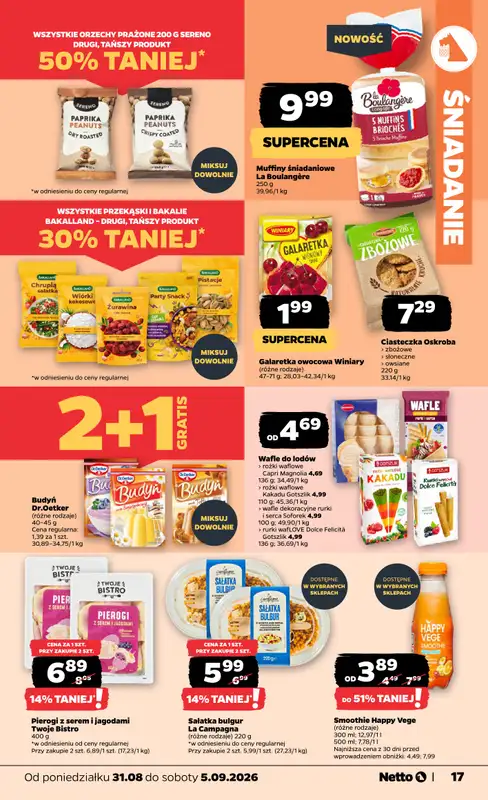 Netto - gazetka promocyjna Gazetka Spożywcza od poniedziałku 31.08 do soboty 05.09 - strona 17