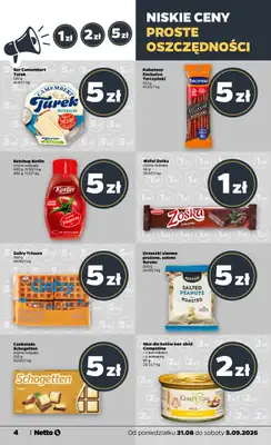Netto - gazetka promocyjna Gazetka Spożywcza od poniedziałku 31.08 do soboty 05.09 - strona 4
