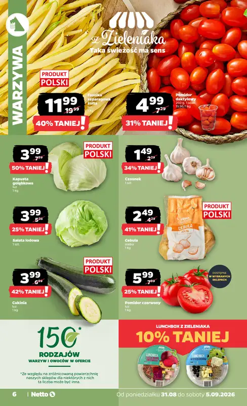 Netto - gazetka promocyjna Gazetka Spożywcza od poniedziałku 31.08 do soboty 05.09 - strona 6