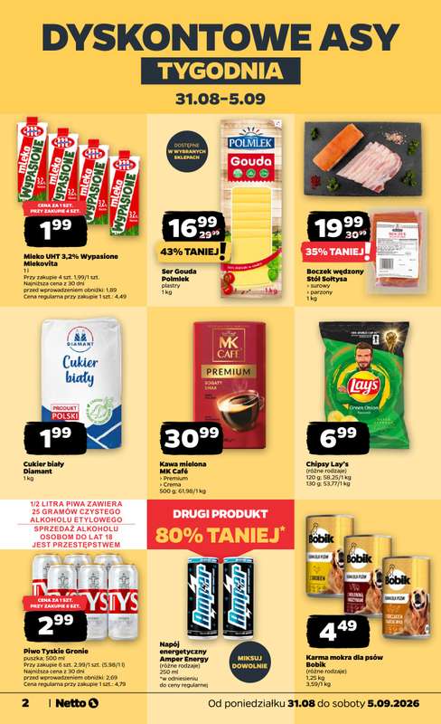 Netto - gazetka promocyjna Gazetka Spożywcza od poniedziałku 31.08 do soboty 05.09 - strona 2