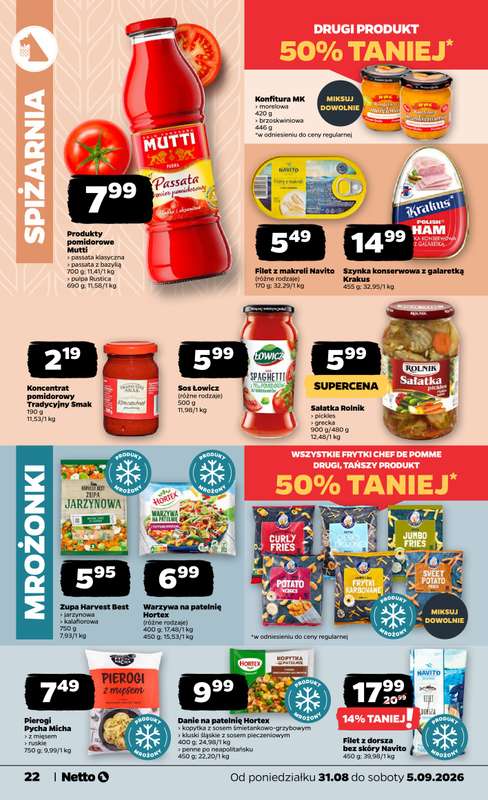 Netto - gazetka promocyjna Gazetka Spożywcza od poniedziałku 31.08 do soboty 05.09 - strona 22