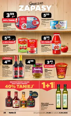 Netto - gazetka promocyjna Gazetka Spożywcza od poniedziałku 31.08 do soboty 05.09 - strona 20