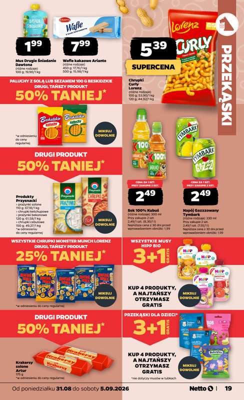 Netto - gazetka promocyjna Gazetka Spożywcza od poniedziałku 31.08 do soboty 05.09 - strona 19