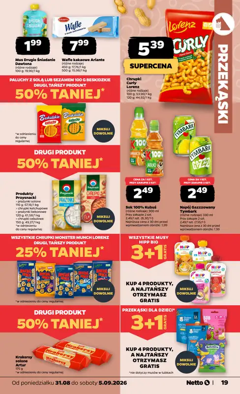Netto - gazetka promocyjna Gazetka Spożywcza od poniedziałku 31.08 do soboty 05.09 - strona 19