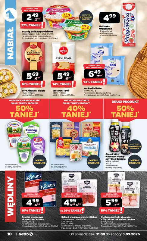 Netto - gazetka promocyjna Gazetka Spożywcza od poniedziałku 31.08 do soboty 05.09 - strona 10