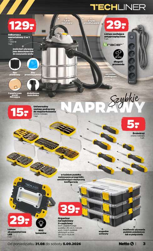 Netto - gazetka promocyjna Inspiracje tygodnia Porządki  do soboty 05.09 - strona 3