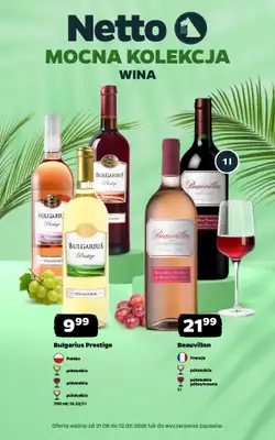 Netto - gazetka promocyjna Mocna Kolekcja - Wina  do soboty 12.09