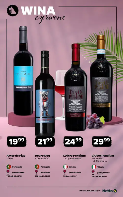Netto - gazetka promocyjna Mocna Kolekcja - Wina  do soboty 12.09 - strona 15