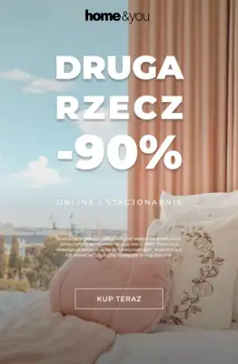 home&you - gazetka promocyjna Druga rzecz -90% od piątku 28.08 do wtorku 01.09