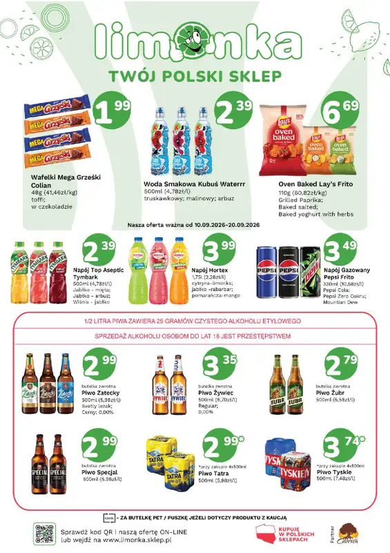 Limonka - gazetka promocyjna Plakaty promocyjne od czwartku 10.09 do niedzieli 20.09 - strona 2