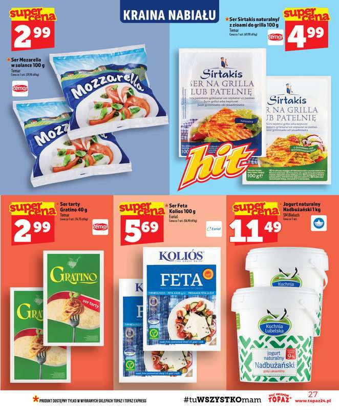 TOPAZ - gazetka promocyjna Gazetka od czwartku 03.09 do środy 09.09 - strona 27