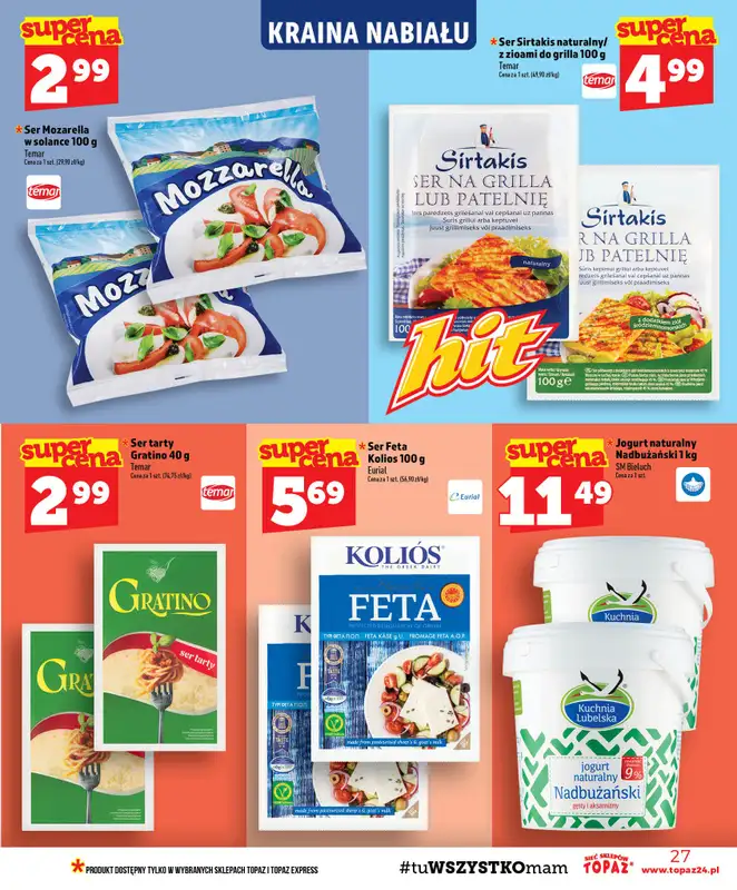TOPAZ - gazetka promocyjna Gazetka od czwartku 03.09 do środy 09.09 - strona 27