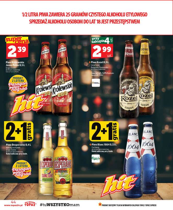 TOPAZ - gazetka promocyjna Gazetka od czwartku 03.09 do środy 09.09 - strona 44