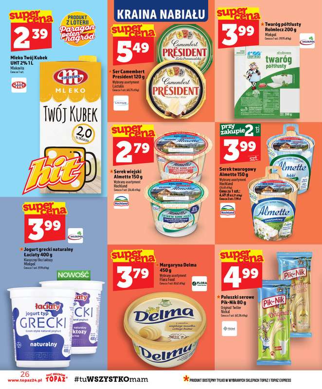 TOPAZ - gazetka promocyjna Gazetka od czwartku 03.09 do środy 09.09 - strona 26