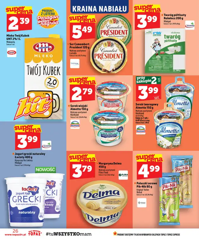 TOPAZ - gazetka promocyjna Gazetka od czwartku 03.09 do środy 09.09 - strona 26