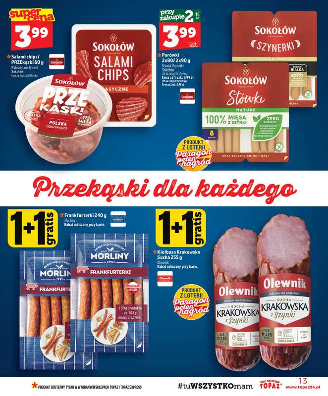 TOPAZ - gazetka promocyjna Gazetka od czwartku 03.09 do środy 09.09 - strona 13