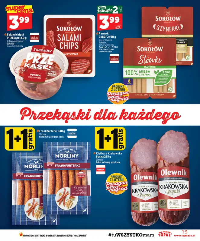 TOPAZ - gazetka promocyjna Gazetka od czwartku 03.09 do środy 09.09 - strona 13