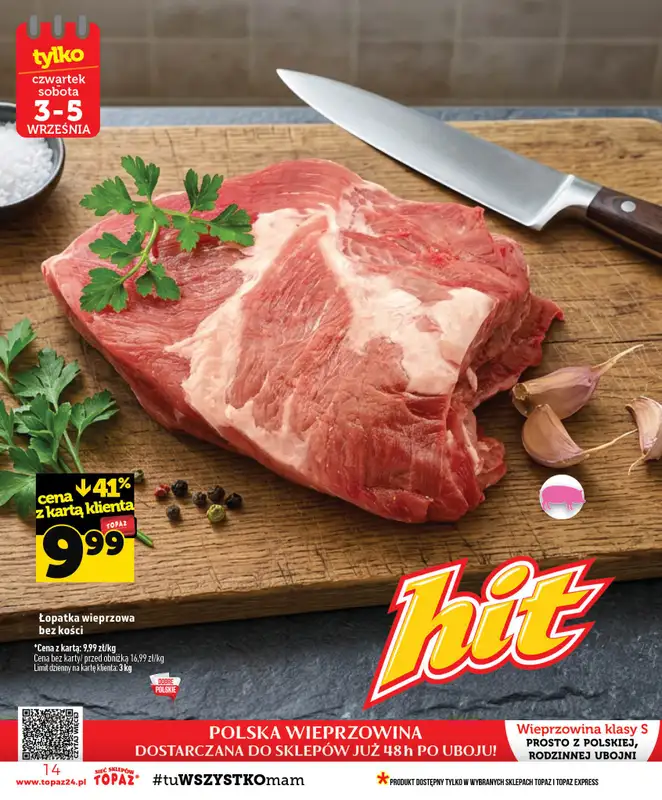 TOPAZ - gazetka promocyjna Gazetka od czwartku 03.09 do środy 09.09 - strona 14
