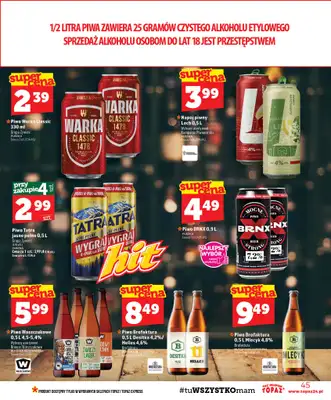 TOPAZ - gazetka promocyjna Gazetka od czwartku 03.09 do środy 09.09 - strona 45