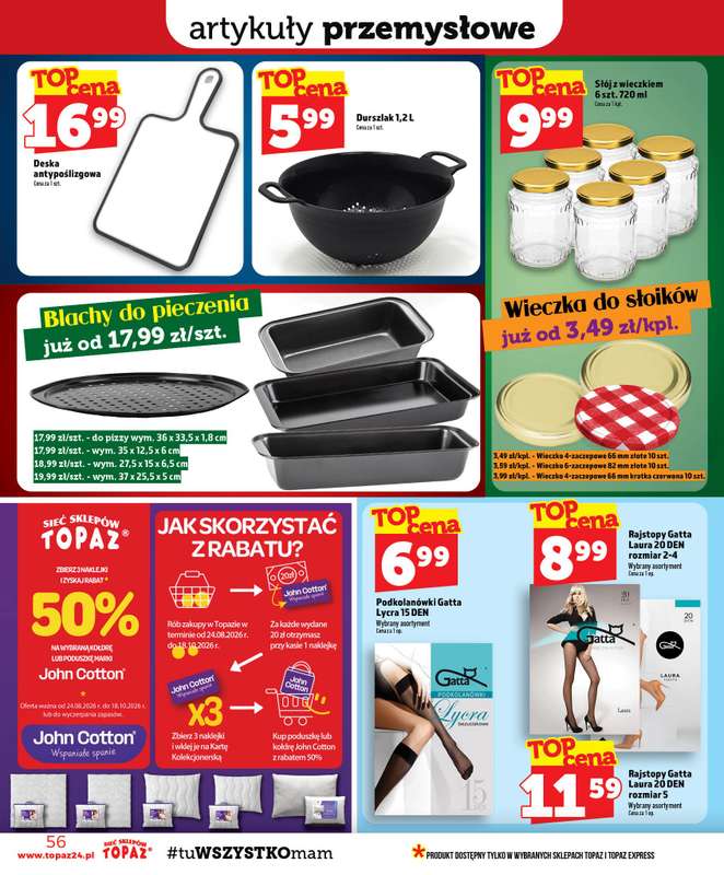TOPAZ - gazetka promocyjna Gazetka od czwartku 03.09 do środy 09.09 - strona 56