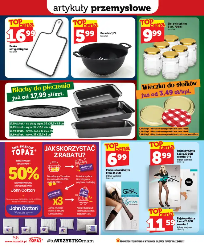 TOPAZ - gazetka promocyjna Gazetka od czwartku 03.09 do środy 09.09 - strona 56