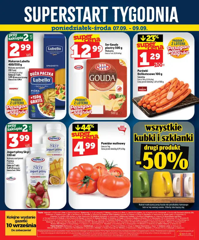 TOPAZ - gazetka promocyjna Gazetka od czwartku 03.09 do środy 09.09 - strona 58