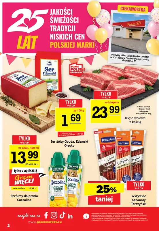 Gram Market - gazetka promocyjna Gazetka od środy 02.09 do wtorku 08.09 - strona 2