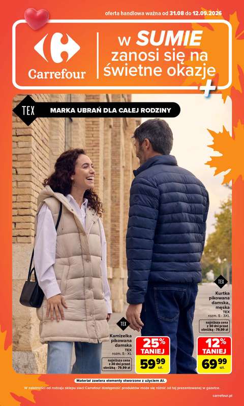 Carrefour - gazetka promocyjna Gazetka Zanosi się na świetne okazje od poniedziałku 31.08 do soboty 12.09