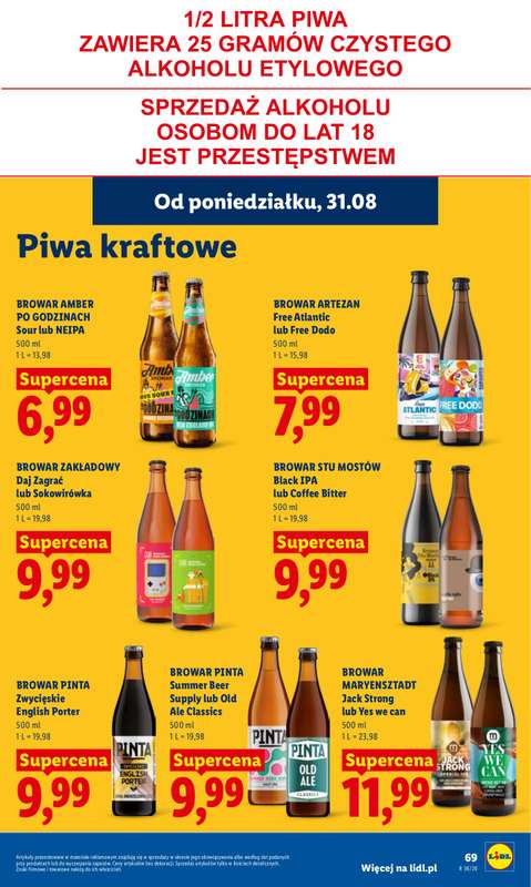 Lidl - gazetka promocyjna Oferta od poniedziałku od poniedziałku 31.08 do środy 02.09 - strona 69