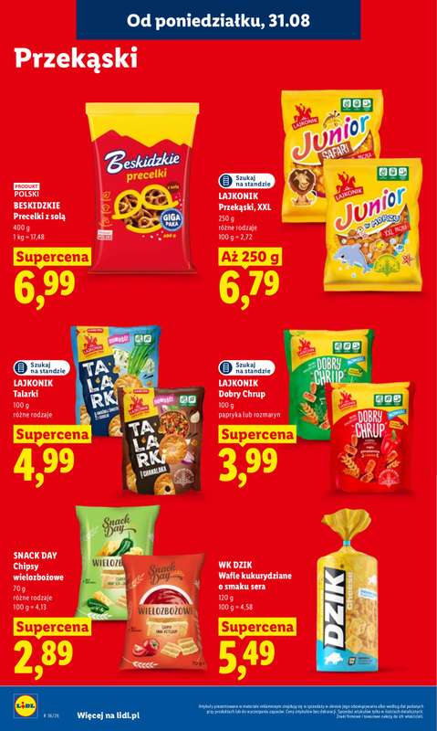 Lidl - gazetka promocyjna Oferta od poniedziałku od poniedziałku 31.08 do środy 02.09 - strona 72