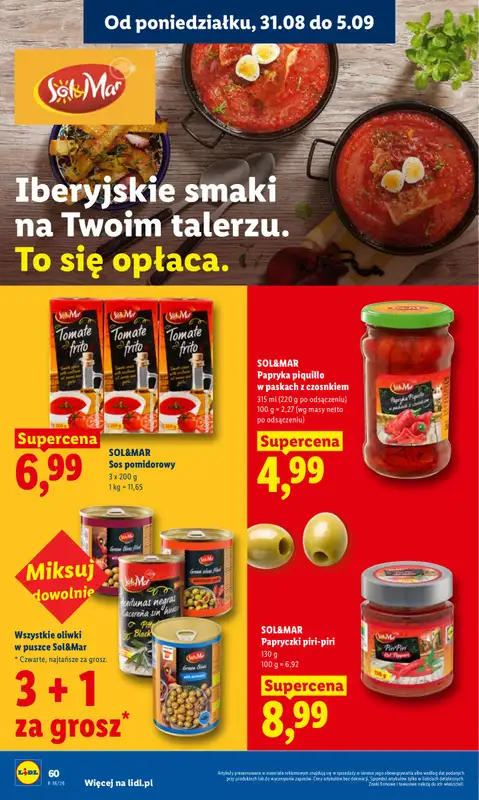 Lidl - gazetka promocyjna Oferta od poniedziałku od poniedziałku 31.08 do środy 02.09 - strona 60