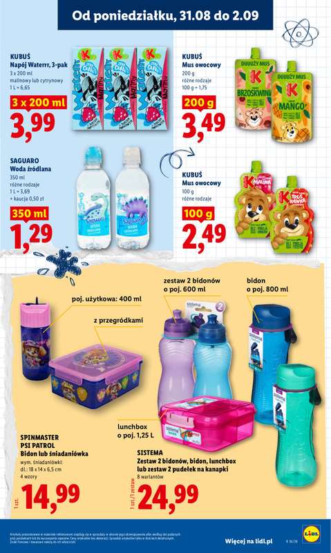 Lidl - gazetka promocyjna Oferta od poniedziałku od poniedziałku 31.08 do środy 02.09 - strona 43