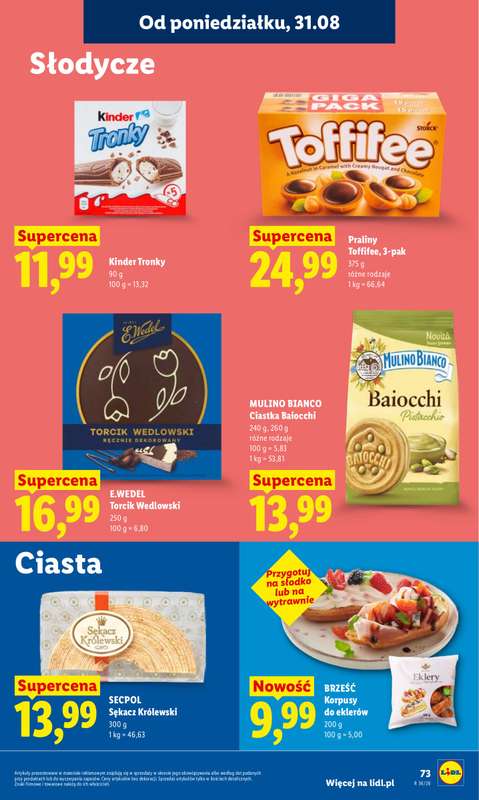 Lidl - gazetka promocyjna Oferta od poniedziałku od poniedziałku 31.08 do środy 02.09 - strona 75