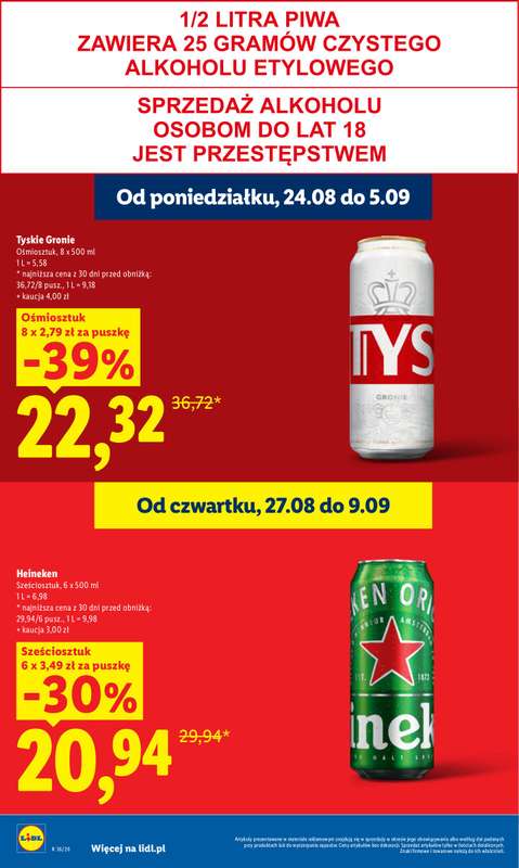 Lidl - gazetka promocyjna Oferta od poniedziałku od poniedziałku 31.08 do środy 02.09 - strona 22