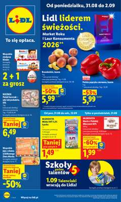 Lidl - gazetka promocyjna Oferta od poniedziałku od poniedziałku 31.08 do środy 02.09