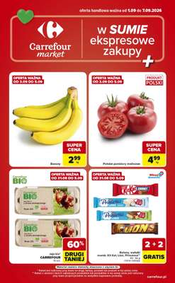 Carrefour Market - gazetka promocyjna Gazetka Ekspresowe zakupy od wtorku 01.09 do poniedziałku 07.09
