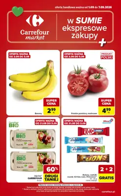 Carrefour Market - gazetka promocyjna Gazetka Ekspresowe zakupy od wtorku 01.09 do poniedziałku 07.09