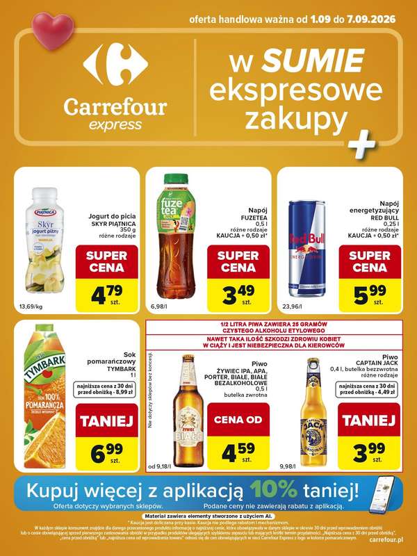 Carrefour Express - gazetka promocyjna Gazetka Express od wtorku 01.09 do poniedziałku 07.09