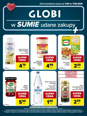 Globi - gazetka promocyjna Gazetka Globi od wtorku 01.09 do poniedziałku 07.09