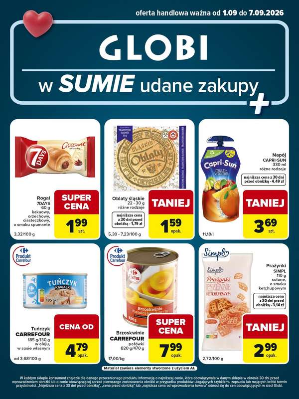 Globi - gazetka promocyjna Gazetka Globi od wtorku 01.09 do poniedziałku 07.09 - strona 2