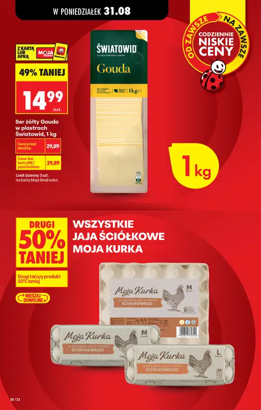 Biedronka - gazetka promocyjna Od poniedziałku, Z ladą tradycyjną od poniedziałku 31.08 do soboty 05.09 - strona 24