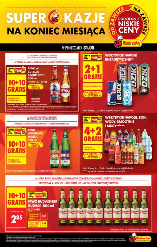 Biedronka - gazetka promocyjna Super okazje na koniec miesiąca od poniedziałku 31.08 do poniedziałku 31.08 - strona 4