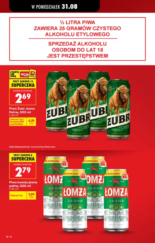 Biedronka - gazetka promocyjna Od poniedziałku od poniedziałku 31.08 do soboty 05.09 - strona 36